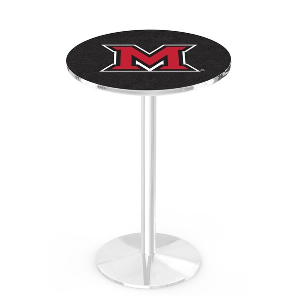 42" Chrome Miami (OH) Pub Table